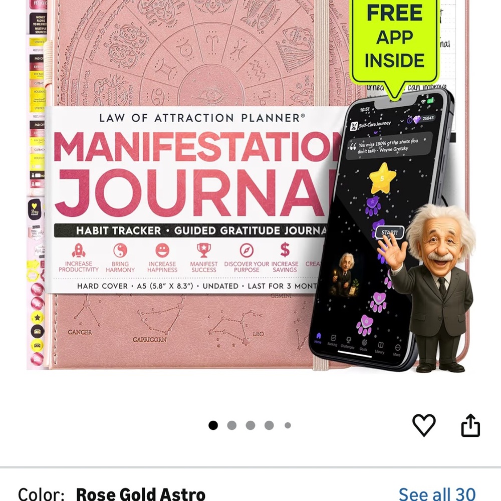 Manifestation Journal with Rose Gold Cover